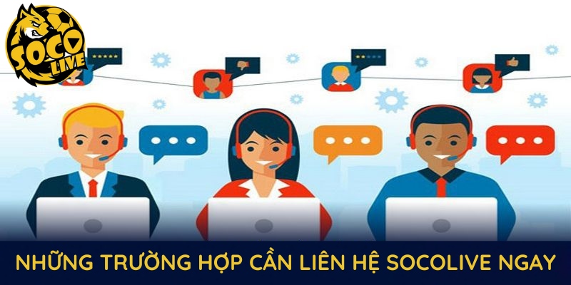 Những trường hợp cần liên hệ SOCOLIVE ngay
